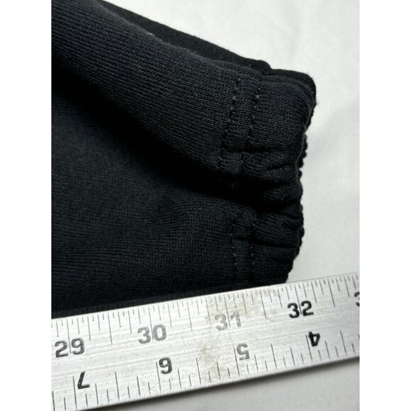 VTG Jerzees Sweatpants New York Puffy Paint Black Fleece Lined Elastic Waist USA - Picture 11 of 12